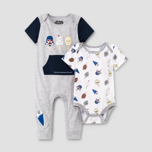 Disney Other - New! Disney Baby Star Wars 2-Piece Outfit Set “May the Snacks Be With You” 6–9M